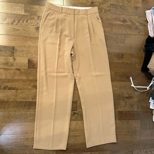 wilfred wide leg trousers, size 12, tan